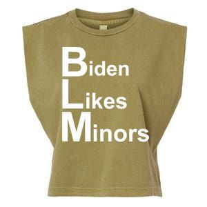 Biden Likes Minors BLM Garment-Dyed Women's Muscle Tee