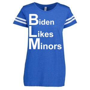 Biden Likes Minors BLM Enza Ladies Jersey Football T-Shirt