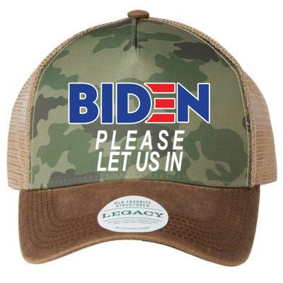 Biden Please Let Us In Legacy Tie Dye Trucker Hat