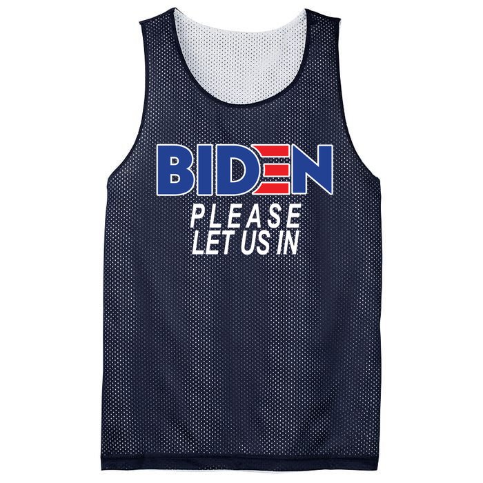 Biden Please Let Us In Mesh Reversible Basketball Jersey Tank