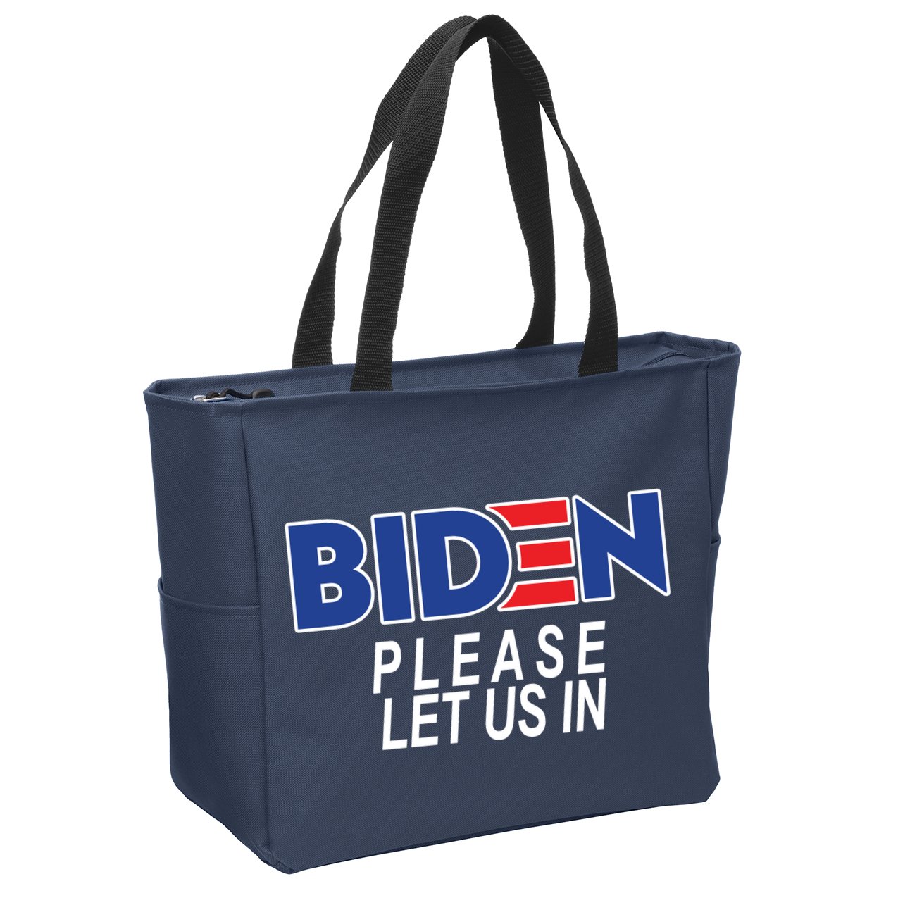 Biden Please Let Us In Zip Tote Bag