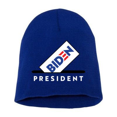 Biden President Vote For Biden Short Acrylic Beanie