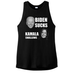 Biden Sucks Kamala Swallows Ladies PosiCharge Tri-Blend Wicking Tank