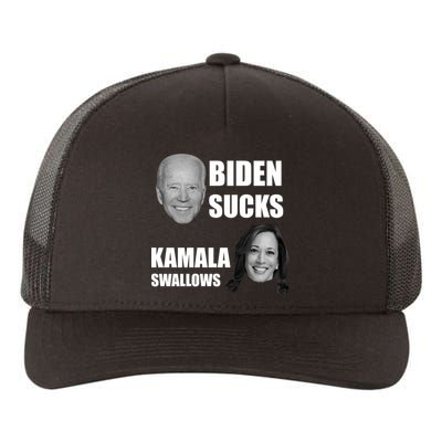 Biden Sucks Kamala Swallows Yupoong Adult 5-Panel Trucker Hat