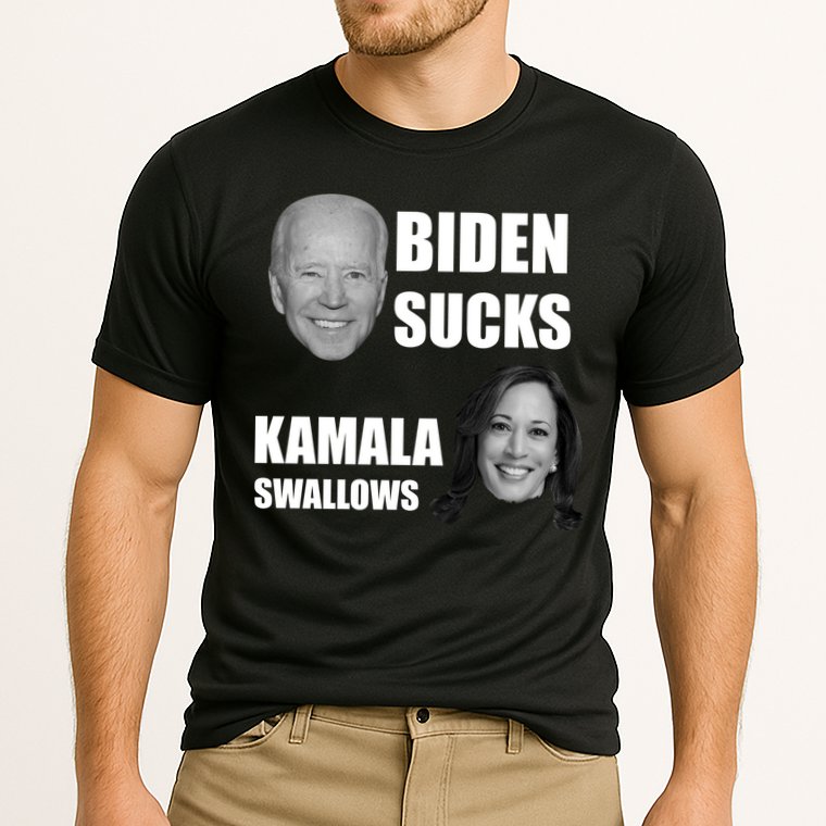 Biden Sucks Kamala Swallows Cooling Performance Crew T-Shirt