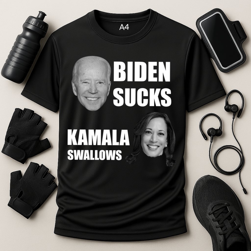 Biden Sucks Kamala Swallows Cooling Performance Crew T-Shirt