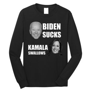 Biden Sucks Kamala Swallows Long Sleeve Shirt