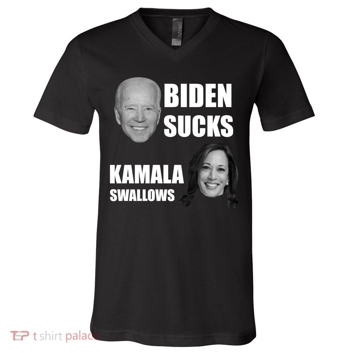 Biden Sucks Kamala Swallows V-Neck T-Shirt