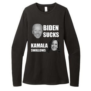 Biden Sucks Kamala Swallows Womens CVC Long Sleeve Shirt