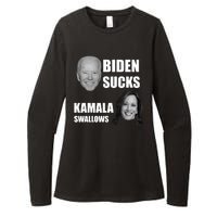 Biden Sucks Kamala Swallows Womens CVC Long Sleeve Shirt