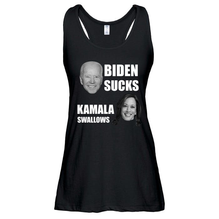 Biden Sucks Kamala Swallows Ladies Essential Flowy Tank