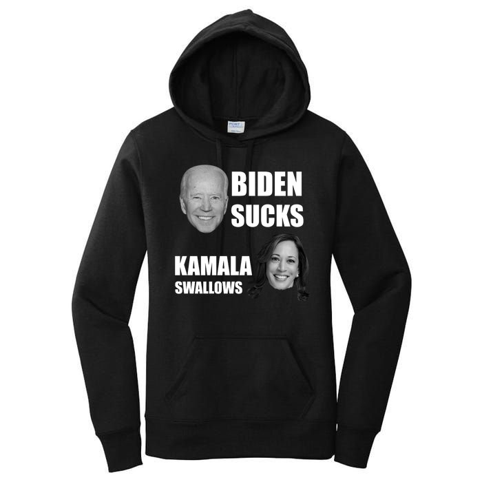 Biden Sucks Kamala Swallows Women's Pullover Hoodie