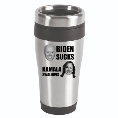 Biden Sucks Kamala Swallows 16oz Travel Tumbler