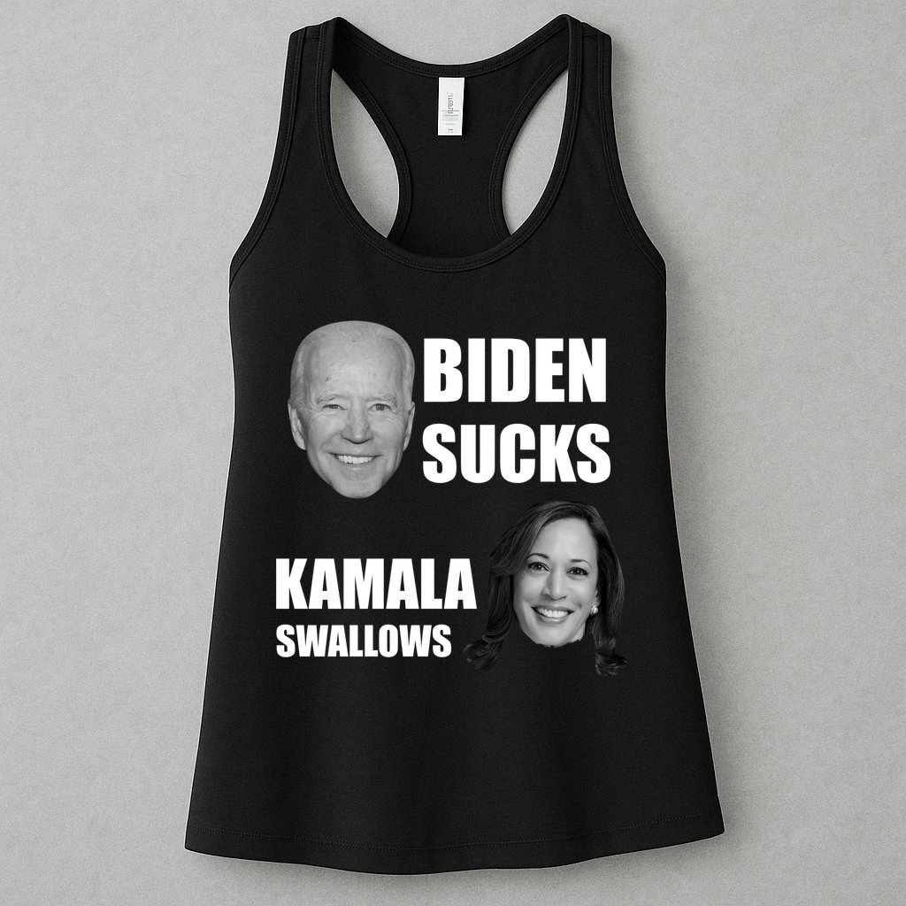 Biden Sucks Kamala Swallows Womens Tank Top