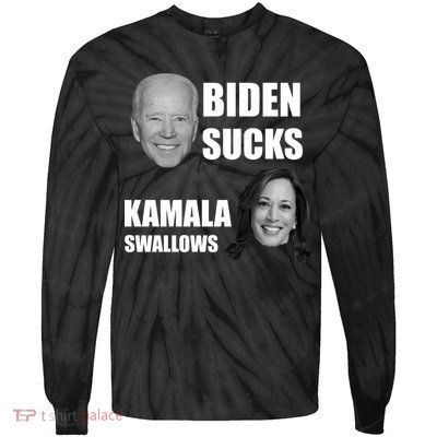 Biden Sucks Kamala Swallows Tie-Dye Long Sleeve Shirt