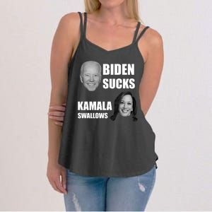 Biden Sucks Kamala Swallows Women's Strappy Tank