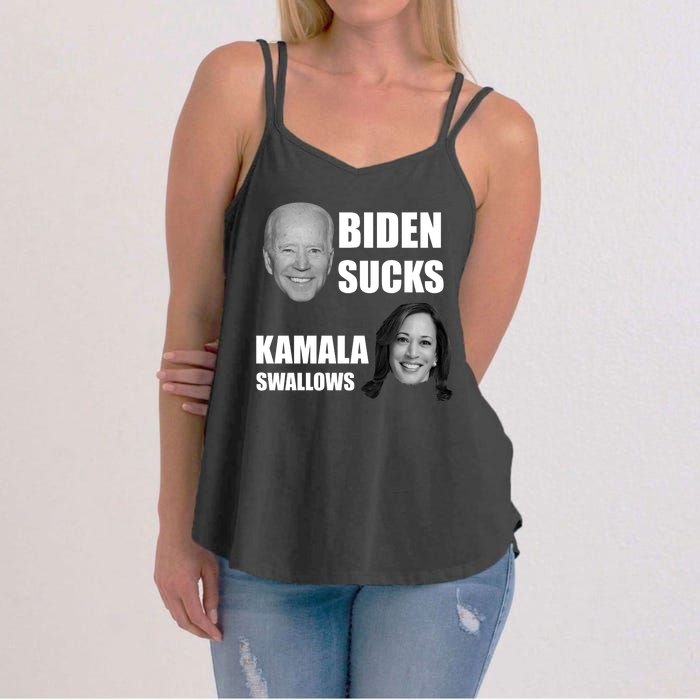 Biden Sucks Kamala Swallows Women's Strappy Tank