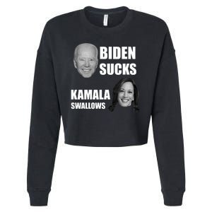 Biden Sucks Kamala Swallows Cropped Pullover Crew