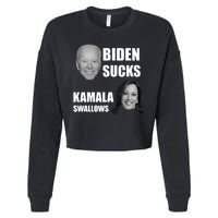 Biden Sucks Kamala Swallows Cropped Pullover Crew