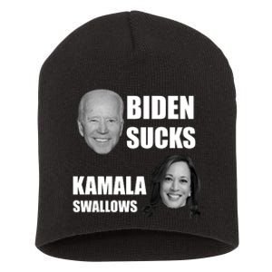 Biden Sucks Kamala Swallows Short Acrylic Beanie