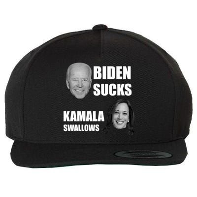 Biden Sucks Kamala Swallows Wool Snapback Cap