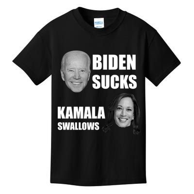 Biden Sucks Kamala Swallows Kids T-Shirt