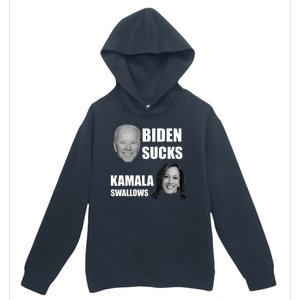 Biden Sucks Kamala Swallows Urban Pullover Hoodie