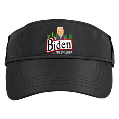 Biden The Quicker Fucker Upper Funny Cartoon Adult Drive Performance Visor