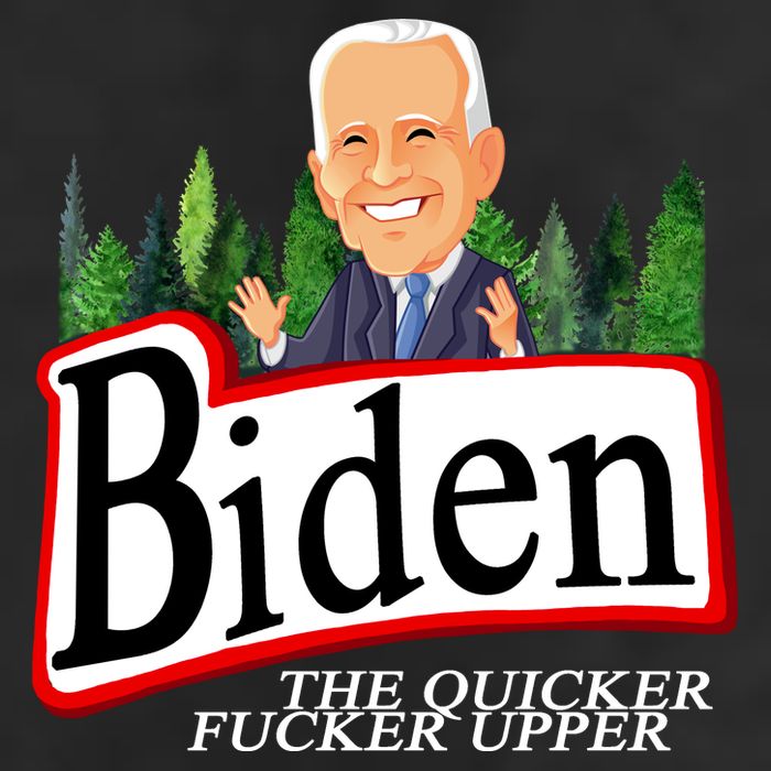 Biden The Quicker Fucker Upper Funny Cartoon Adult Drive Performance Visor