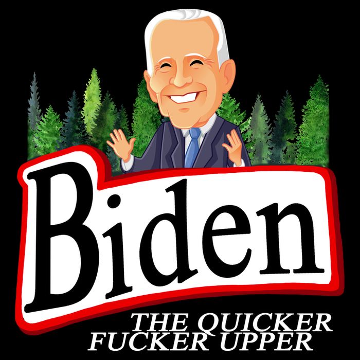 Biden The Quicker Fucker Upper Funny Cartoon Cooling Performance Long Sleeve Crew