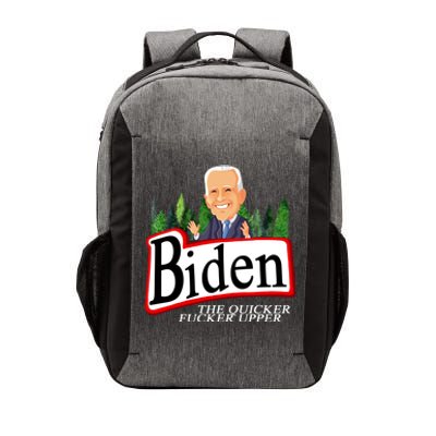 Biden The Quicker Fucker Upper Funny Cartoon Vector Backpack