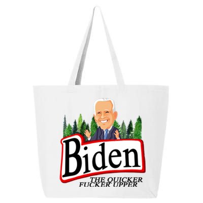 Biden The Quicker Fucker Upper Funny Cartoon 25L Jumbo Tote