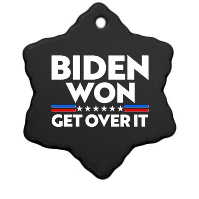 Biden Won Get Over It Ceramic Star Ornament