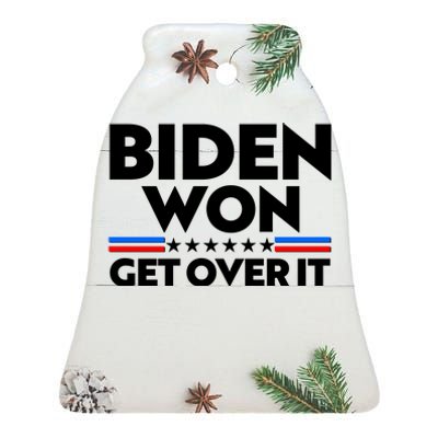 Biden Won Get Over It Ceramic Bell Ornament