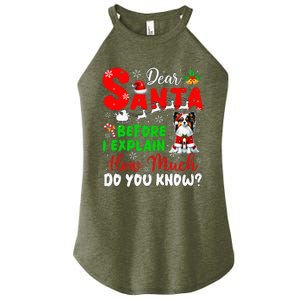 Before I Explain How Much You Know Xmas Papillon Owner Lover Women's Perfect Tri Rocker Tank