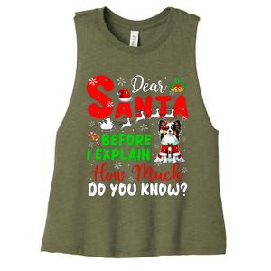 Before I Explain How Much You Know Xmas Papillon Owner Lover Women's Racerback Cropped Tank