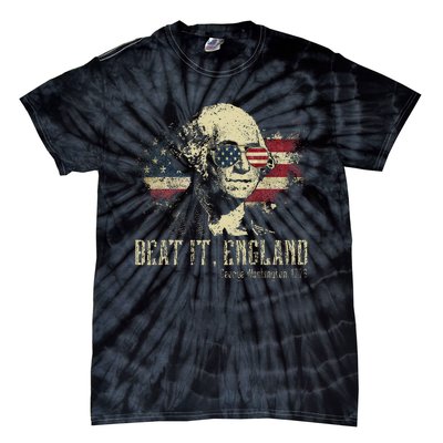 Beat It England Funny George Washington 1776 Usa 4th Of July Tie-Dye T-Shirt