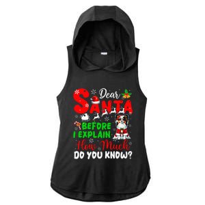 Before I Explain How Much You Know Xmas Papillon Owner Lover Ladies PosiCharge Tri-Blend Wicking Draft Hoodie Tank