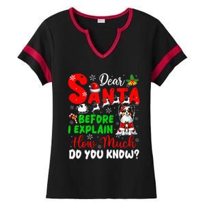 Before I Explain How Much You Know Xmas Papillon Owner Lover Ladies Halftime Notch Neck Tee