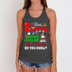 Before I Explain How Much You Know Xmas Papillon Owner Lover Women's Knotted Racerback Tank