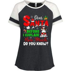 Before I Explain How Much You Know Xmas Papillon Owner Lover Enza Ladies Jersey Colorblock Tee