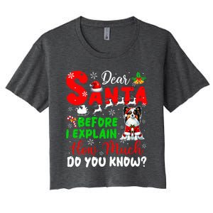 Before I Explain How Much You Know Xmas Papillon Owner Lover Women's Crop Top Tee