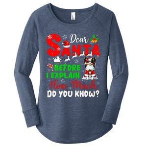 Before I Explain How Much You Know Xmas Papillon Owner Lover Women's Perfect Tri Tunic Long Sleeve Shirt