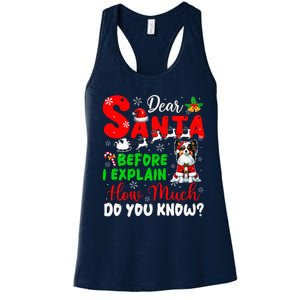 Before I Explain How Much You Know Xmas Papillon Owner Lover Women's Racerback Tank