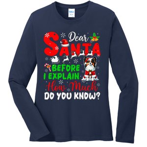 Before I Explain How Much You Know Xmas Papillon Owner Lover Ladies Long Sleeve Shirt