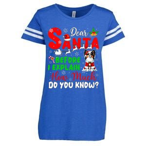 Before I Explain How Much You Know Xmas Papillon Owner Lover Enza Ladies Jersey Football T-Shirt