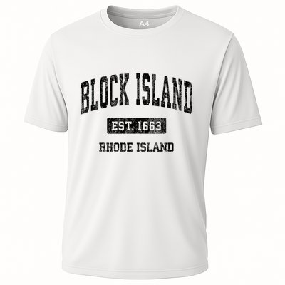 Block Island Est 1663 Rhode Island Ri Vintage Athletic Established Sports Design Performance Shirt