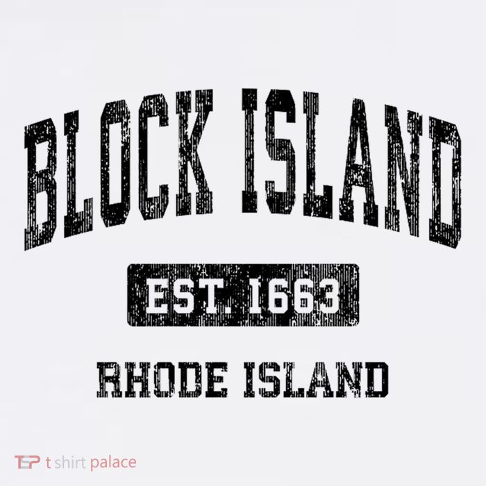 Block Island Est 1663 Rhode Island Ri Vintage Athletic Established Sports Design Tall T-Shirt