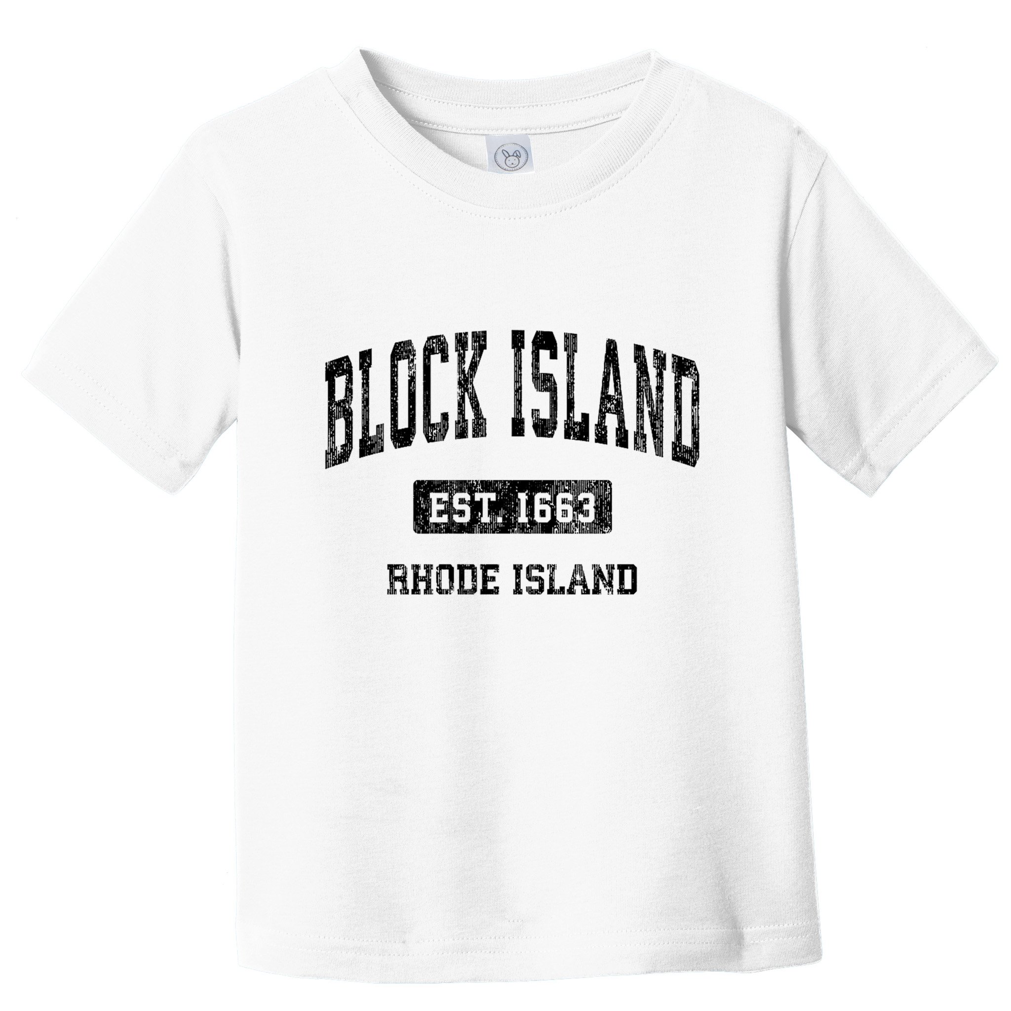 Block Island Est 1663 Rhode Island Ri Vintage Athletic Established Sports Design Toddler T-Shirt