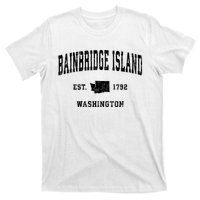 Bainbridge Island Est 1792 Washington Vintage Athletic Sports Design T-Shirt